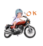 バイクとモモちゃん。（個別スタンプ：33）