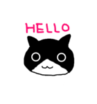 クロネコ -英語の略語スタンプ-（個別スタンプ：1）
