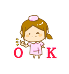 白衣のあんじぇら（職業別スタンプ）（個別スタンプ：1）
