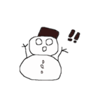 手書きの雪だるま（個別スタンプ：5）