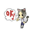 猫耳ともめん（個別スタンプ：4）
