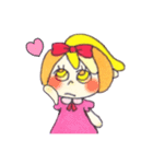 Peach color girl（個別スタンプ：9）