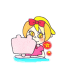 Peach color girl（個別スタンプ：24）