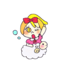 Peach color girl（個別スタンプ：32）