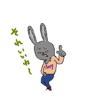 ピンクとグレーのうさぎたち（個別スタンプ：2）