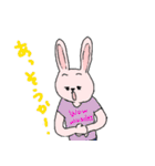 ピンクとグレーのうさぎたち（個別スタンプ：19）