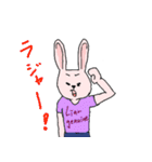 ピンクとグレーのうさぎたち（個別スタンプ：24）