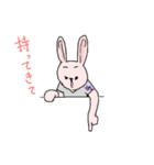 ピンクとグレーのうさぎたち（個別スタンプ：25）