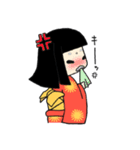 日本人形のお菊さん（個別スタンプ：18）
