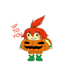 Pumpkin-chan's Halloween activities (EN)（個別スタンプ：1）