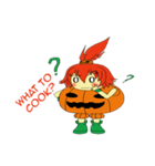 Pumpkin-chan's Halloween activities (EN)（個別スタンプ：12）