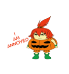 Pumpkin-chan's Halloween activities (EN)（個別スタンプ：14）