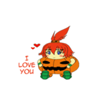 Pumpkin-chan's Halloween activities (EN)（個別スタンプ：18）