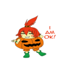 Pumpkin-chan's Halloween activities (EN)（個別スタンプ：26）