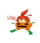 Pumpkin-chan's Halloween activities (EN)（個別スタンプ：30）