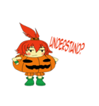 Pumpkin-chan's Halloween activities (EN)（個別スタンプ：34）