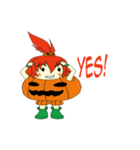 Pumpkin-chan's Halloween activities (EN)（個別スタンプ：36）