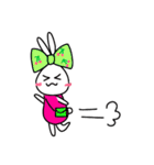 うさリボン（個別スタンプ：18）