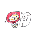 ずきんねこさん（個別スタンプ：7）