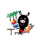 黒ブタ★ブップの日常（個別スタンプ：5）