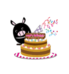 黒ブタ★ブップの日常（個別スタンプ：37）