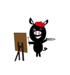 黒ブタ★ブップの日常（個別スタンプ：38）