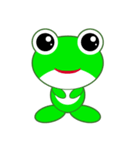 pretty frogs 緑バージョン（個別スタンプ：1）