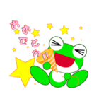 pretty frogs 緑バージョン（個別スタンプ：17）