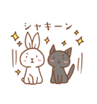 白うさちゃんと黒ねこくん（個別スタンプ：13）