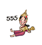 Samornsri: Thai traditional dress1 (Eng)（個別スタンプ：21）
