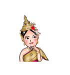 Samornsri: Thai traditional dress1 (Eng)（個別スタンプ：27）