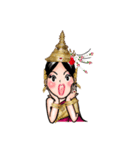 Samornsri: Thai traditional dress1 (Eng)（個別スタンプ：36）