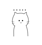 思わず一言（白いねこ2）（個別スタンプ：24）