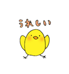 ほんわかひよこ（文字付き）（個別スタンプ：15）