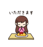 女の子のスタンプ（個別スタンプ：5）