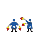 手旗信号（個別スタンプ：2）