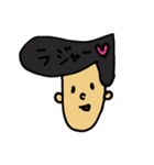 ヘアコメ時々犬と猫（個別スタンプ：1）