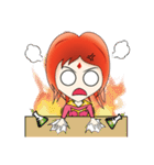 Yumiki Kasaiko, Girl with Flame Red Hair（個別スタンプ：6）