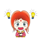 Yumiki Kasaiko, Girl with Flame Red Hair（個別スタンプ：9）