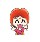 Yumiki Kasaiko, Girl with Flame Red Hair（個別スタンプ：29）