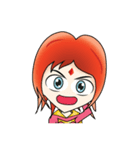 Yumiki Kasaiko, Girl with Flame Red Hair（個別スタンプ：32）