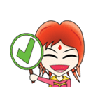 Yumiki Kasaiko, Girl with Flame Red Hair（個別スタンプ：36）