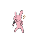 黄色いいぬとピンクなうさぎ（個別スタンプ：28）