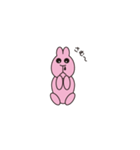 ピンクのうさぎかめこ（個別スタンプ：15）