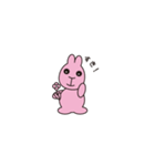ピンクのうさぎかめこ（個別スタンプ：17）