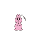 ピンクのうさぎかめこ（個別スタンプ：18）