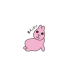 ピンクのうさぎかめこ（個別スタンプ：19）