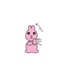 ピンクのうさぎかめこ（個別スタンプ：34）