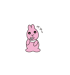 ピンクのうさぎかめこ（個別スタンプ：37）