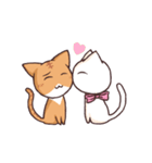 Tabby cat ＆ white cat（個別スタンプ：10）